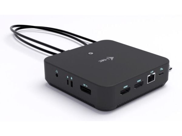 i-tec USB-C DP Dual HDMI telakointiasema Power Delivery 100 W + Universal Charger 100W, langallinen, USB 3.2 Gen 2 (3.1 Gen 2) Type-C, 100 W, 10,10...