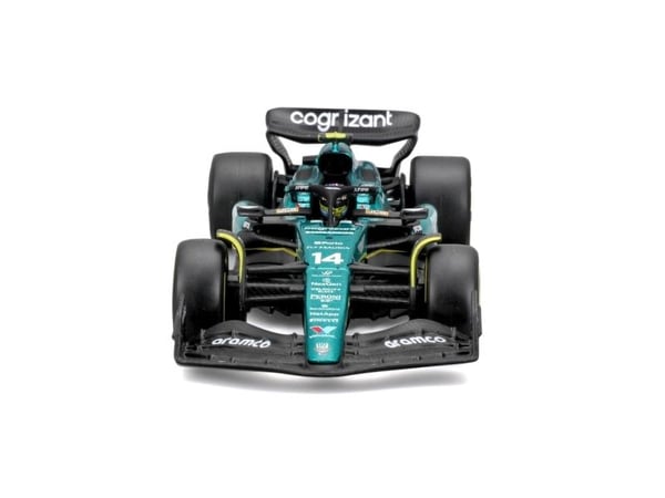 BBURAGO Aston Martin F1 1:43 Alonso 23, Sports car model, Preassembled, 1:43, Aston Martin AMR23 #14, Any gender, Metal, Plastic