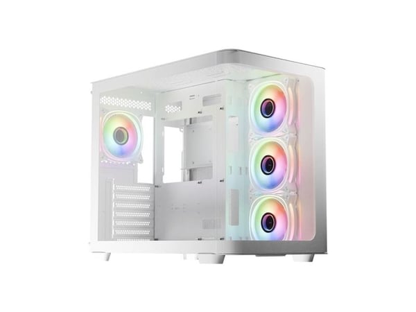 Kotelo MidiTower ATX 8001B Light USB3.2,ilman virtalähdettä,Pro-Strom-Light