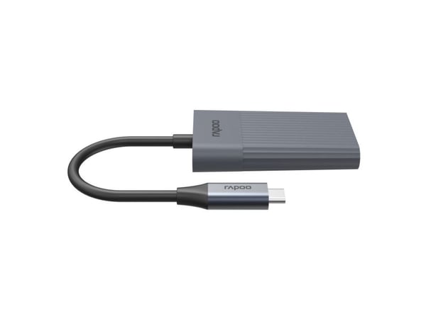 Rapoo UCH-4013, USB Type-C, USB 3.2 Gen 1 (3.1 Gen 1) Type-A, USB 3.2 Gen 1 (3.1 Gen 1) Type-C, 5000 Mbit/s, Harmaa, Muovi, 0,14 m