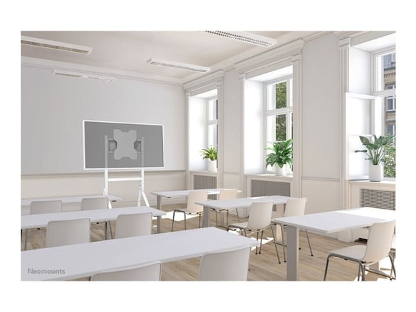Neomounts Move Go Flip FL50-515WH1 - Vogn - for flatpanel - stål - hvit - skjermstørrelse: 55"-65" - monteringsgrensesnitt: 400 x 400 mm