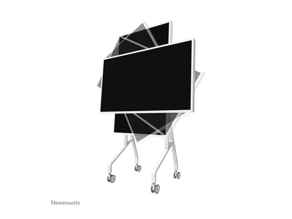 Neomounts Move Go Flip FL50-515WH1 - Vogn - for flatpanel - stål - hvit - skjermstørrelse: 55"-65" - monteringsgrensesnitt: 400 x 400 mm