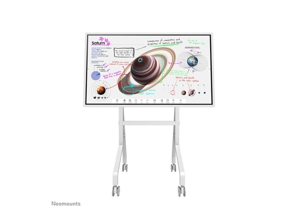 Neomounts Move Go Flip FL50-515WH1 - Vogn - for flatpanel - stål - hvit - skjermstørrelse: 55"-65" - monteringsgrensesnitt: 400 x 400 mm