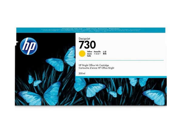 HP 730 - 300 ml - høykapasitets - gul - original - DesignJet - blekkpatron - for DesignJet SD Pro MFP, T1600, T1600dr, T1700, T1700dr, T1708, T1708...