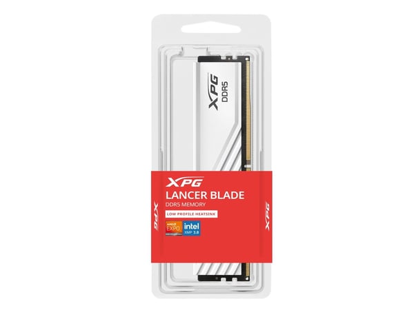 DIMM 16 GB DDR5-6400 (hvit, AX5U6400C3216G-SLABWH, XPG Lancer Blade, INTEL XMP, AMD EXPO)