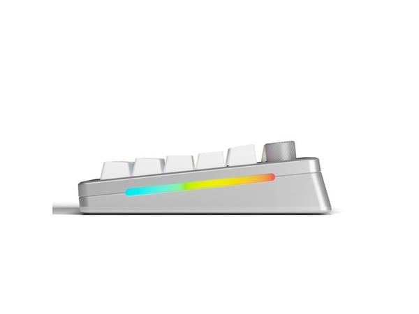 Glorious Gaming GMMK 3 PRO HE 75% Prebuilt, Trådløs, RF trådløs + Bluetooth, Mekanisk nøkkelbryter, QWERTY, RGB LED, Sølv