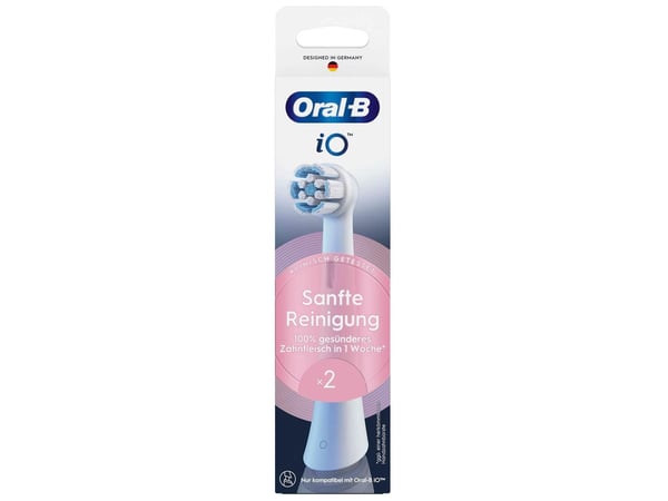 Oral-B iO Gentle Care 8700216373609, 2 stykker, Hvit, 3 måned(er), Soft (myk), Oral-B, 211 mm