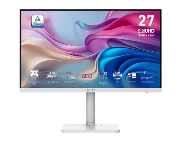 MSI Modern MD272UPHW, 68,6 cm (27"), 3840 x 2160 pikseliä, 4K Ultra HD, 4 ms, musta
