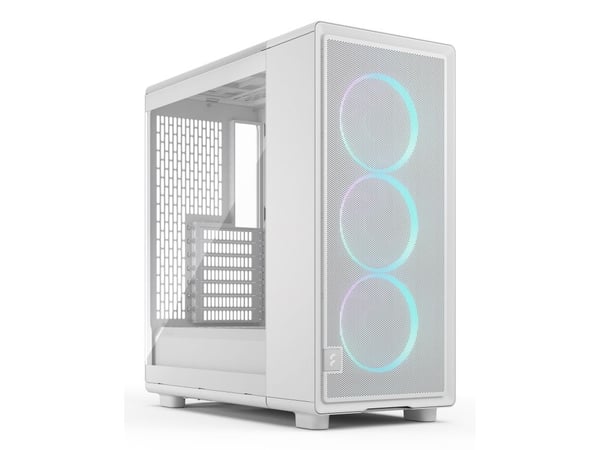 Fractal Design Epoch - Computer case - ATX - sidepanel med vindu (herdet glass) - ingen strømforsyning (ATX) - white RGB clear tint - USB/lyd