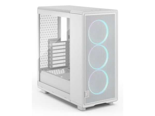 Fractal Design Epoch - Computer case - ATX - sidepanel med vindu (herdet glass) - ingen strømforsyning (ATX) - white RGB clear tint - USB/lyd