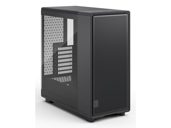 Fractal Design Epoch - Computer case - ATX - sidepanel med vindu (herdet glass) - ingen strømforsyning (ATX) - svart, blank - USB/lyd