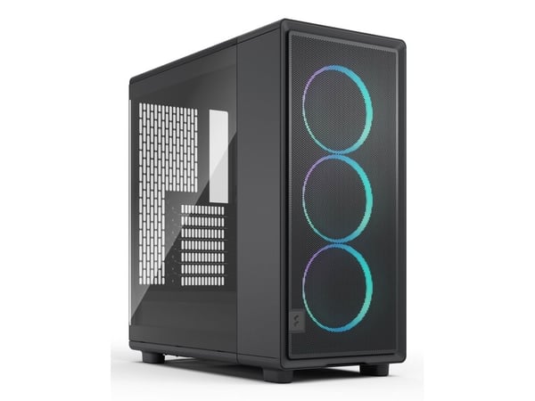 Fractal Design Epoch - Computer case - ATX - sidepanel med vindu (herdet glass) - ingen strømforsyning (ATX) - svart, RGB sort TG lys fargetone - U...