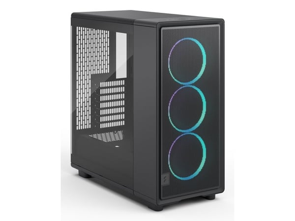 Fractal Design Epoch - Computer case - ATX - sidepanel med vindu (herdet glass) - ingen strømforsyning (ATX) - svart, RGB sort TG lys fargetone - U...