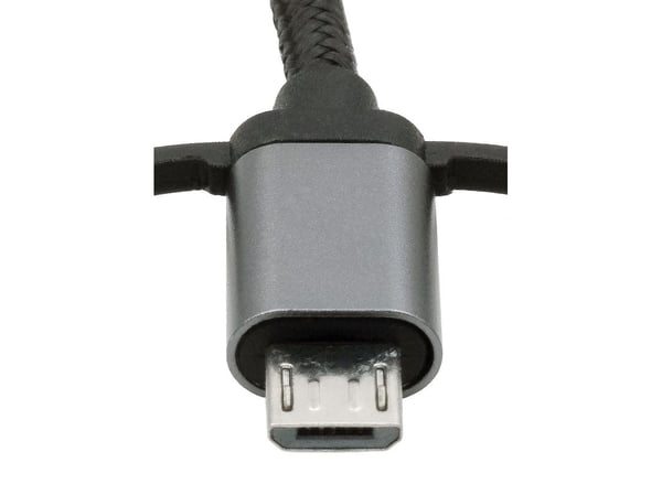 EXSYS EX-K1403-2, 1 m, USB A, USB C, USB 2.0, 0,48 Gbit/s, musta, harmaa