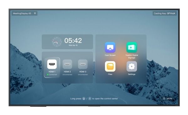 Yealink MeetingBoard - 65" Diagonalklasse LED-bakgrunnsbelyst LCD-skjerm - interaktiv - 4K UHD (2160p) 3840 x 2160