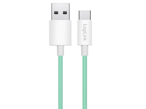LogiLink CU0327, 1 m, USB A, USB C, USB 2.0, 0,48 Gbit/s, vihreä
