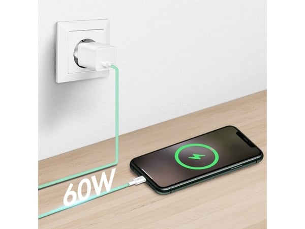 LogiLink CU0327, 1 m, USB A, USB C, USB 2.0, 0,48 Gbit/s, vihreä