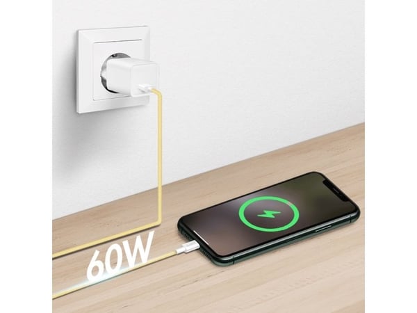 LogiLink CU0333, 1 m, USB A, USB C, USB 2.0, 0,48 Gbit/s, Gult