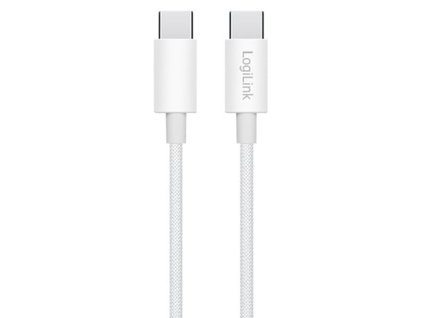 LogiLink CU0342, 1,5 m, USB C, USB C, USB 2.0, 0,48 Gbit/s, Hvit