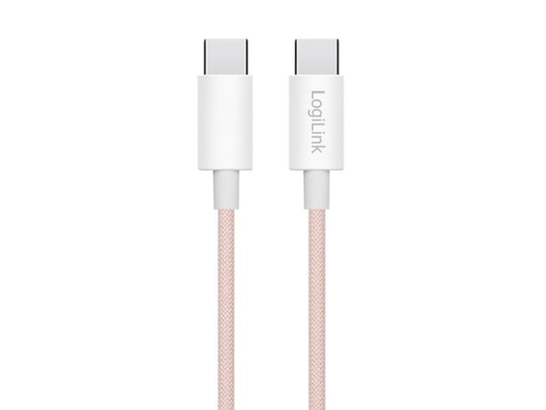 LogiLink CU0343, 1 m, USB C, USB C, USB 2.0, 0,48 Gbit/s, Rosa