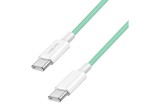 LogiLink CU0348, 1,5 m, USB C, USB C, USB 2.0, 0,48 Gbit/s, Grønn