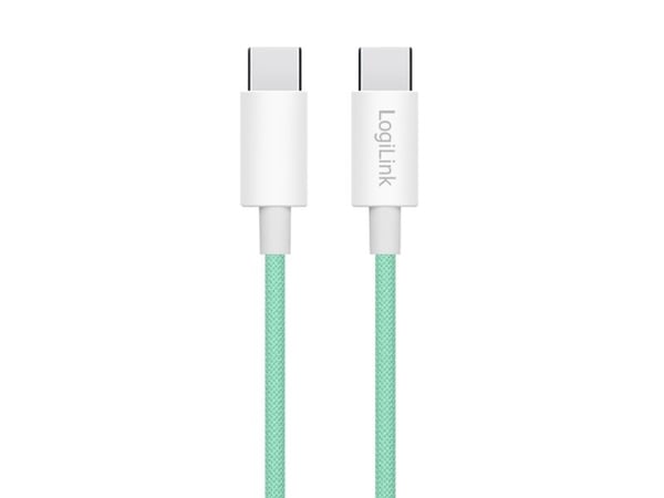 LogiLink CU0348, 1,5 m, USB C, USB C, USB 2.0, 0,48 Gbit/sek, vihreä