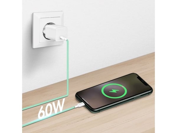 LogiLink CU0347, 1 m, USB C, USB C, USB 2.0, 0,48 Gbit/s, Grønn