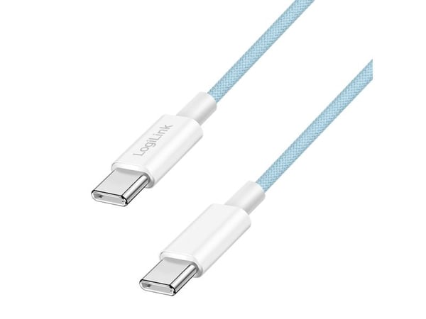 LogiLink CU0349, 0,5 m, USB C, USB C, USB 2.0, 0,48 Gbit/s, Blå