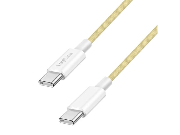 LogiLink CU0349, 1,5 m, USB C, USB C, USB 2.0, 0,48 Gbit/s, Gult