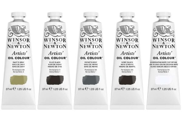 Artists oljemaling 5x37 ml, Nøytral sett Artists oljemaling 5x37 ml, Nøytral sett
