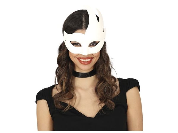 Hvid venetian maske