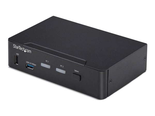 Startech - KVM / lyd / USB-svitsj - 2 x KVM/lyd/USB - 1 lokalbruker - stasjonær - TAA-samsvar