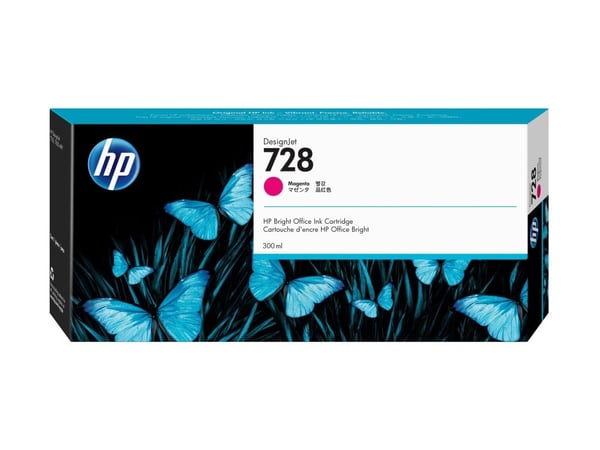 HP 728 - 300 ml - magenta - original - DesignJet - blekkpatron - for DesignJet T730, T830