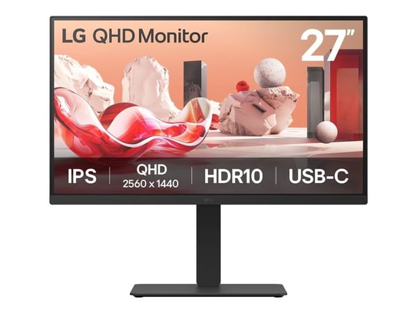 LG 27BA75QB-B.AEU 68,6 cm (27") 2K 16:9 IPS-skärm HDMI/DP/USB-C LS 100Hz [Energieklasse E] (27BA75QB-B.AEU)