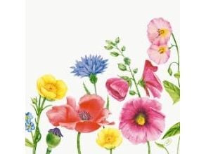 Servetter Bio Dunisoft Flowy Meadow 40x40 cm Floret, 6-pack x 60 st/krt