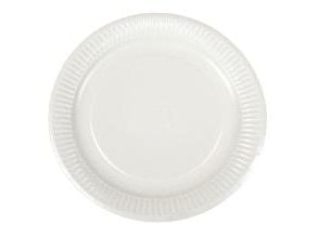 Paptallerken Verive Ø23xH1cm Clay-coated Hvid,20 pk x 50 stk/krt