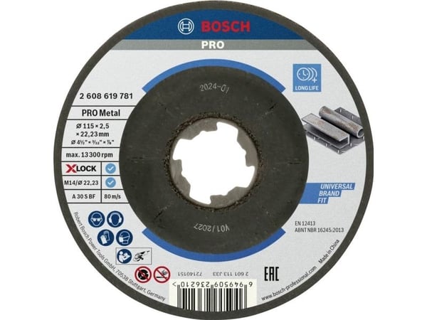 Bosch Accessories Standard for Metal 2608619781 Skæreskive forkrøppet 115 mm 22.23 mm 1 stk