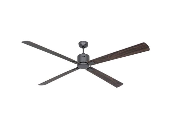 CasaFan ECO NEO III 180-4 BG-NB/KI WiFi vifteblader i valnøtt/kirsebær takvifte 28 W (Ø x H) 180 cm x 360 mm basaltgrå, fjernkontroll, timer, vinte...