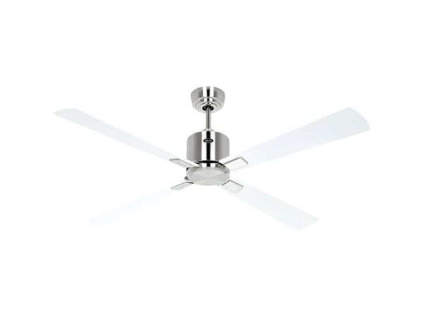 CasaFan ECO NEO III 132 BN-WE/LG WiFi loftvifte 27 W fjernkontroll timer vinterdrift Ø132 x 360 mm krom (børstet)