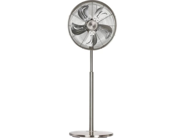 CasaFan Airos Eco Classic SV stående vifte 18 W (Ø × H) 46 cm × 1200 mm krom (børstet) timer