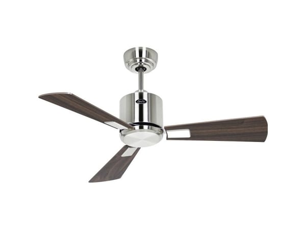 CasaFan ECO NEO III 92 BN-NB/KI WiFi loftvifte i valnøtt/kirsebær – 12 W (Ø x H) 92 cm x 360 mm krom (børstet) med fjernkontroll, timer, vinterdrift
