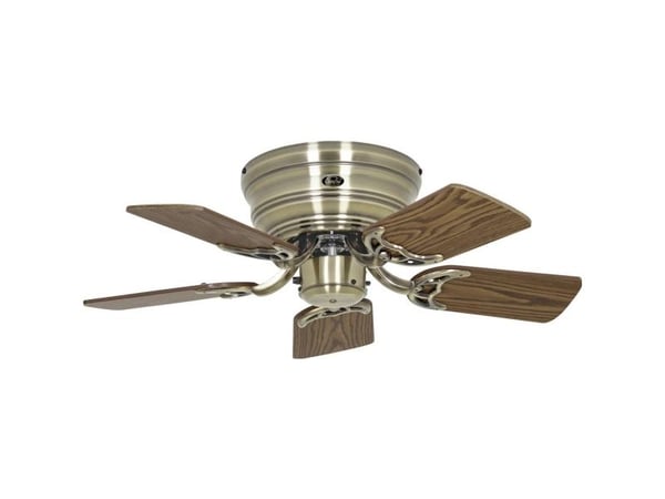 CasaFan FLAT 75-III MA-AH/AE loftsvifte 61 W (Ø x H) 79 cm x 164 mm messing antikk, vendbare vinger, vinterdrift