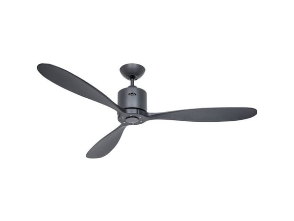 CasaFan AEROPLAN ECO 132 BG-SW massivtre svart takvifte 27 W (Ø x H) 132 cm x 310 mm basaltgrå med fjernkontroll, timer, vinterdrift