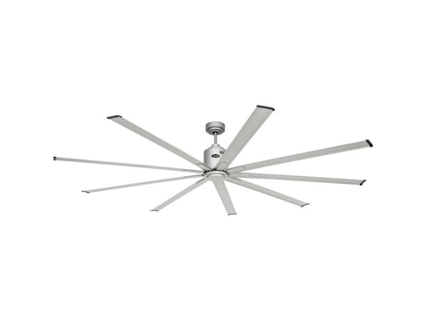 CasaFan BIG SMOOTH ECO 220 TS-TS loftvifte titan sølv, 35 W (Ø x H) 224 cm x 460 mm, med fjernkontroll, timer, vinterdrift