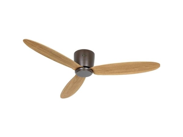 CasaFan ECO PLANO II 132 BZ-EN WiFi vifte eik natur takvifte 28 W (Ø x H) 132 x 160 mm bronse med fjernkontroll, timer, vinterdrift, app-styring