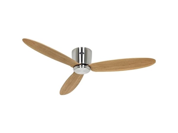 CasaFan ECO PLANO II 132 BN-EN WiFi takvifte eik natur, 28 W (Ø x H) 132 cm x 160 mm, krom (børstet), med fjernkontroll, timer, vinterdrift