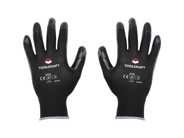 TOOLCRAFT TO-5621535 arbeidshansker i polyester/nitril str. 10 CAT II (1 par)