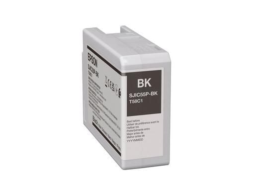 Epson SJIC55(BK), musta, 1 kpl, Kertapakkaus