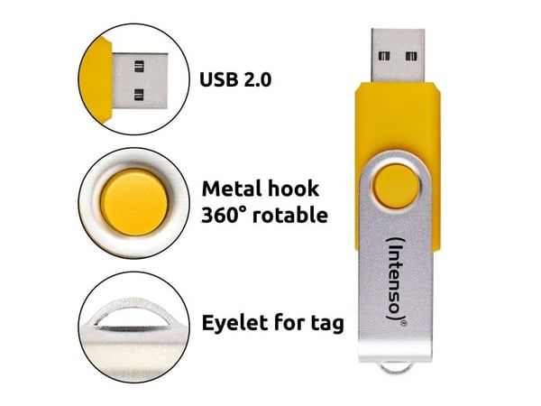 Intenso USB Flash Drive Office Line 3543595 3.2 5St. Multipack - 64 GB, 64 GB, USB A-tyyppi, 3.2 Gen 1 (3.1 Gen 1), Taittuva, Monivärinen