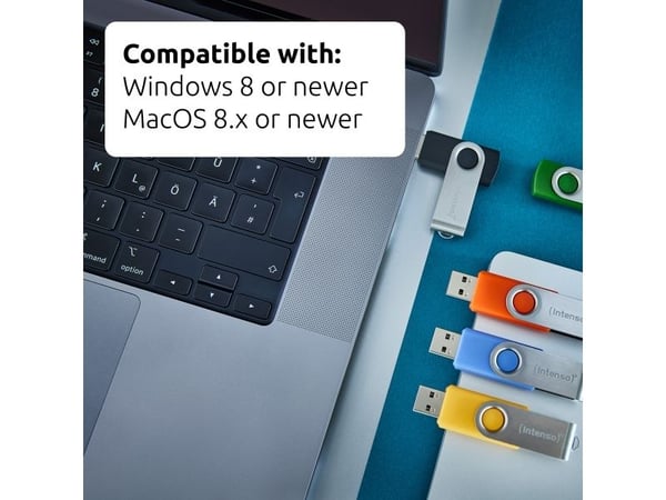 Intenso USB Flash Drive Office Line 3543595 3.2 5St. Multipack - 64 GB, 64 GB, USB A-tyyppi, 3.2 Gen 1 (3.1 Gen 1), Taittuva, Monivärinen